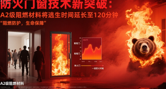 防火門窗知名品牌技術(shù)新突破：A2級(jí)阻燃材料將逃生時(shí)間延長(zhǎng)至120分鐘