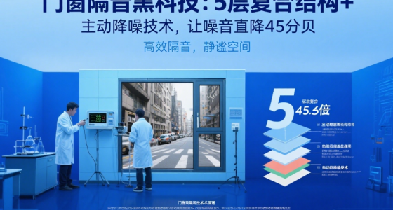 門窗知名品牌隔音黑科技：5層復(fù)合結(jié)構(gòu)+主動降噪技術(shù)，讓噪音直降45分貝
